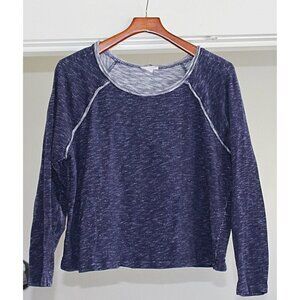 Eileen Fisher - Sweatshirt-Style Plaited Cotton Boxy Top, Chambray Blue, L